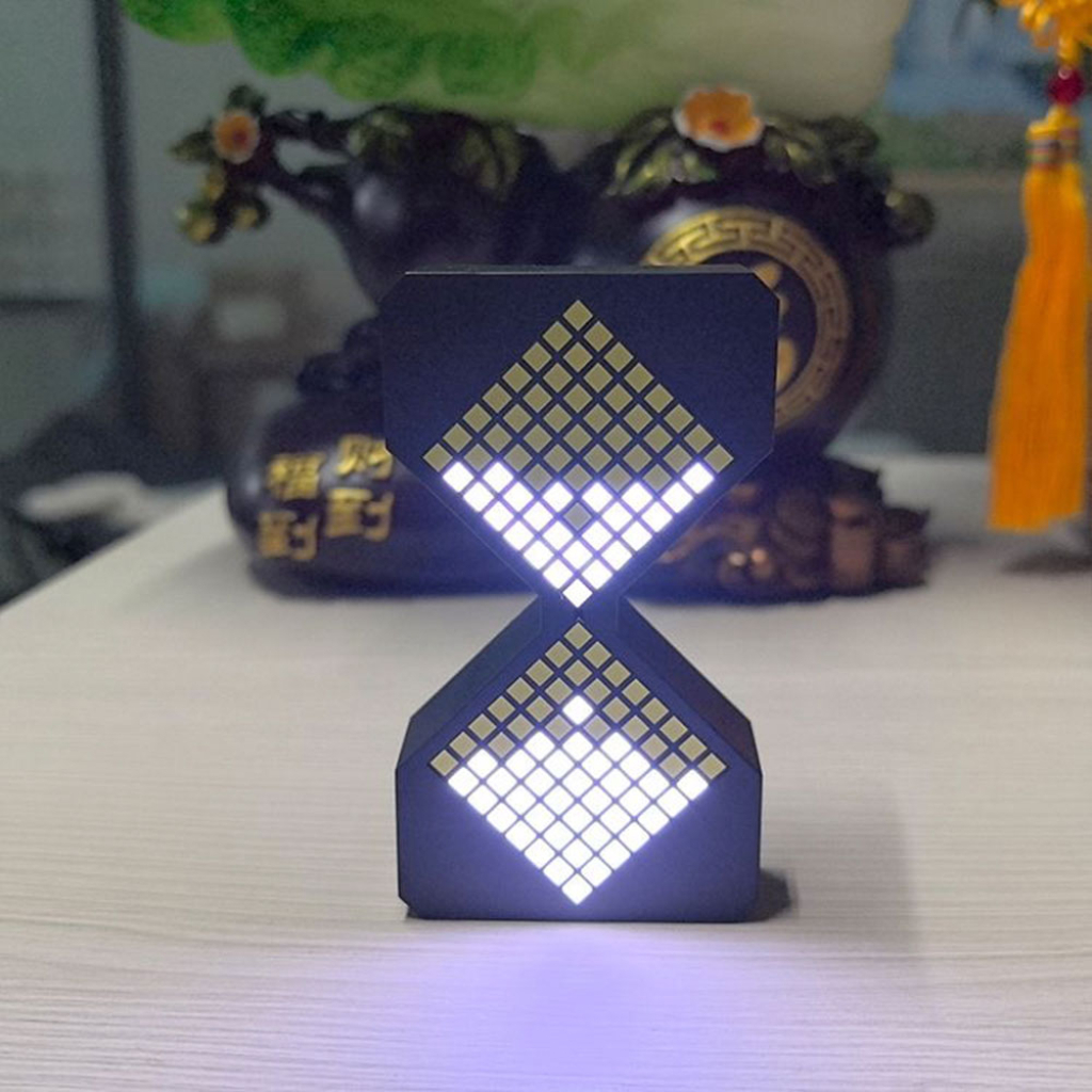 Електронні пісочні годинники з білою LED-підсвіткою, чорні
