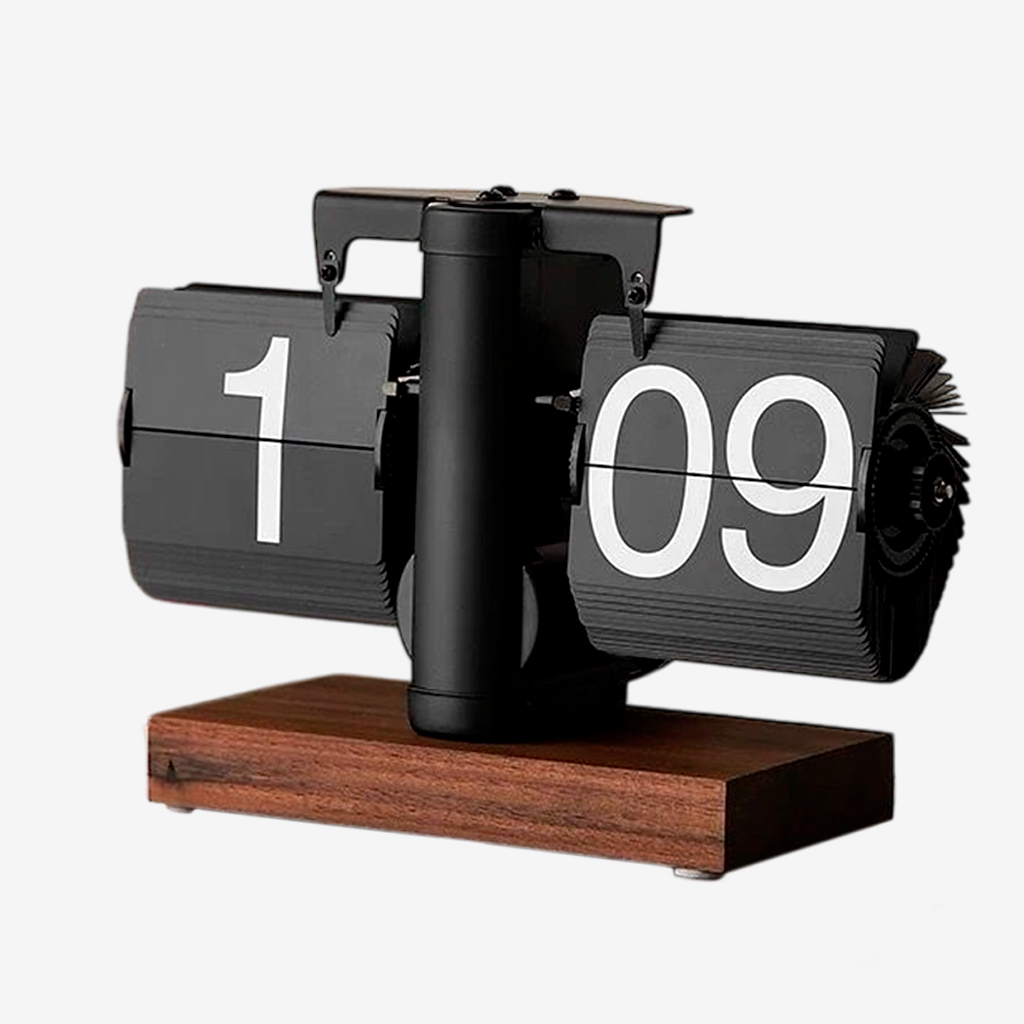Сучасний настільний годинник Flip Clock Чорний