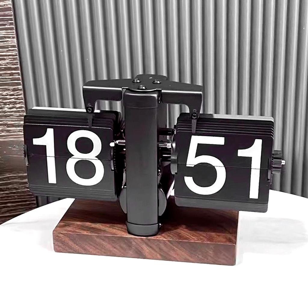 Сучасний настільний годинник Flip Clock Чорний